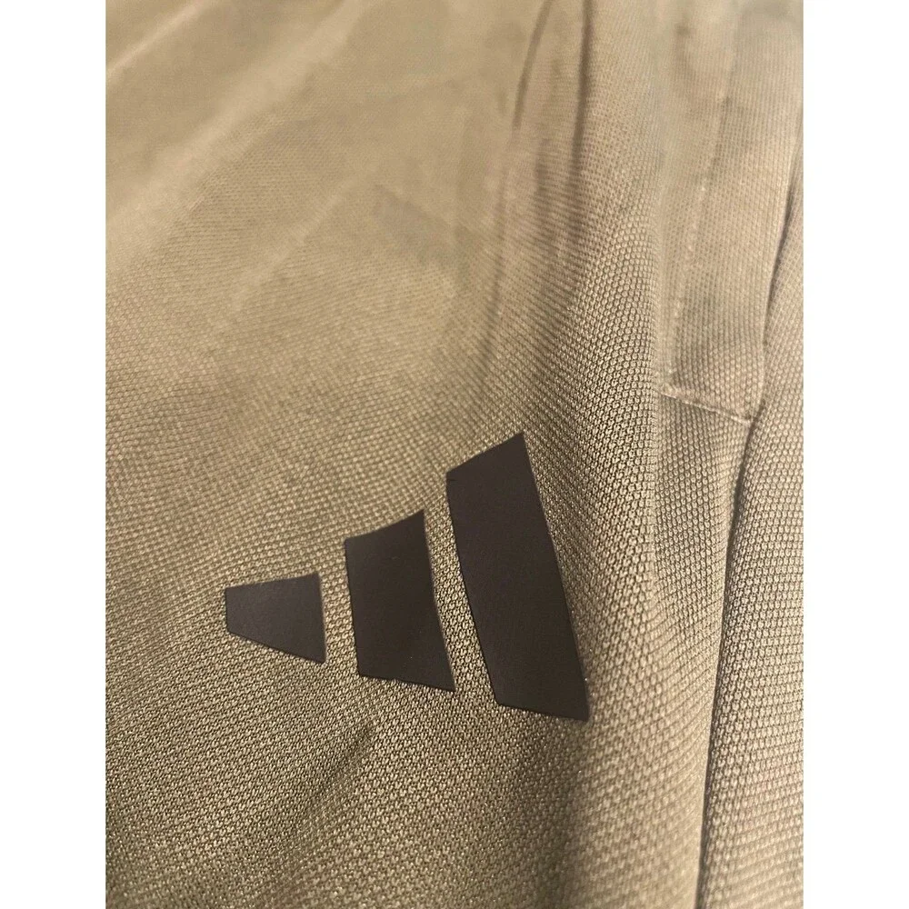 Adidas Army Green Olive Cargo Jogger Pants – Elastic Waist Sweatpants Medium